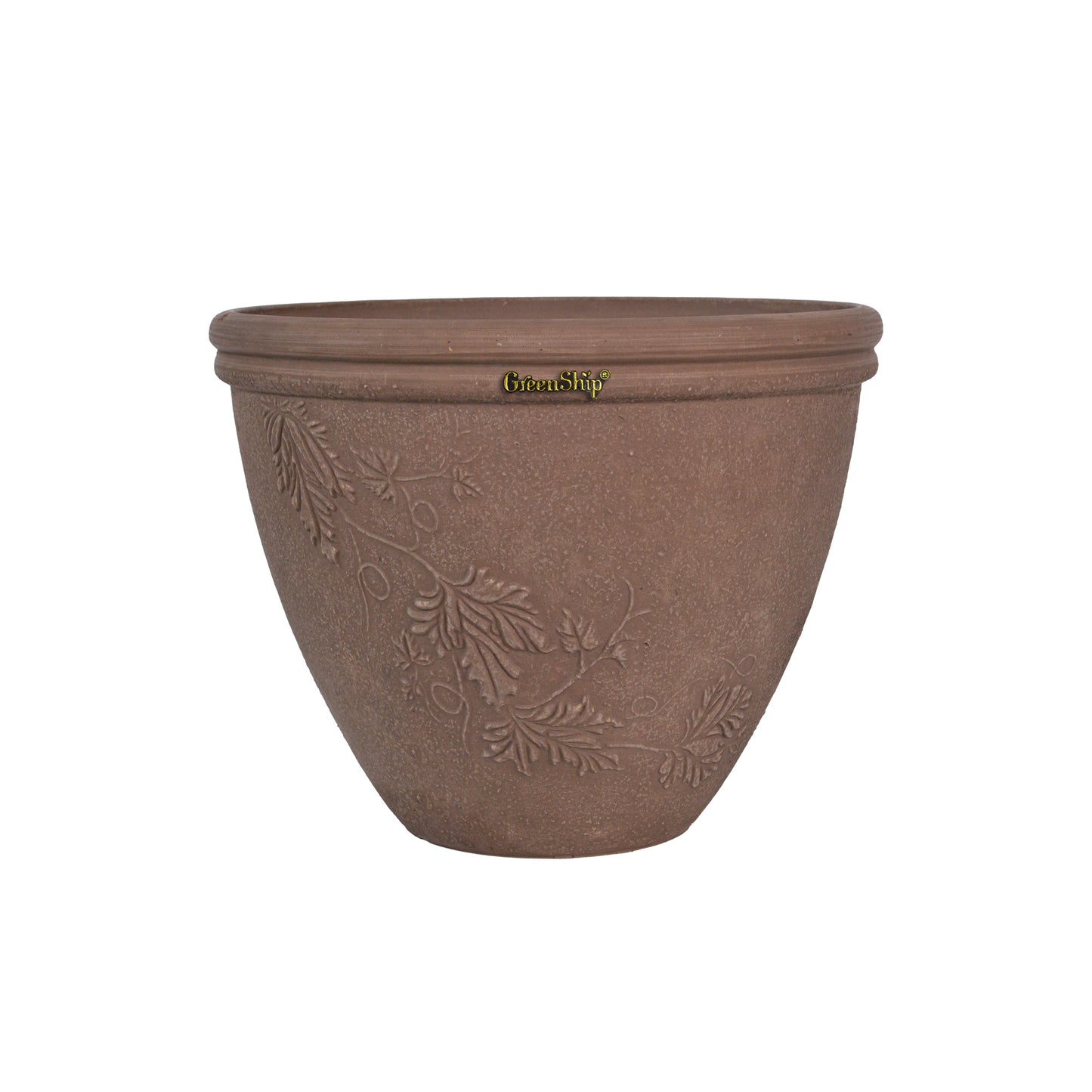 GreenShip 15 inch Large Planter with Drainage Hole,Modern Plant Pots for Indoor Outdoor Garden Plants and Flowers(Plants Not Included)