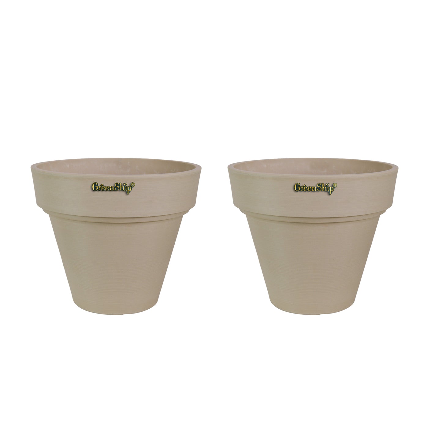 GreenShip 10 inch or 12 inch Large Planter with Drainage Hole,Modern Plant Pots for Indoor Outdoor Garden Plants and Flowers(Plants Not Included)