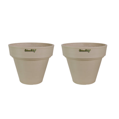 GreenShip 10 inch or 12 inch Large Planter with Drainage Hole,Modern Plant Pots for Indoor Outdoor Garden Plants and Flowers(Plants Not Included)