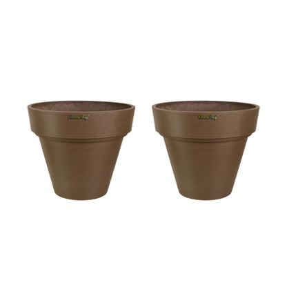 GreenShip 10 inch or 12 inch Large Planter with Drainage Hole,Modern Plant Pots for Indoor Outdoor Garden Plants and Flowers(Plants Not Included)