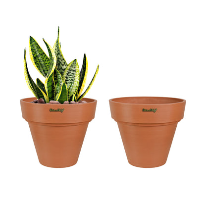 GreenShip 10 inch or 12 inch Large Planter with Drainage Hole,Modern Plant Pots for Indoor Outdoor Garden Plants and Flowers(Plants Not Included)