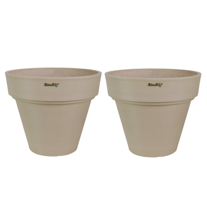 GreenShip 10 inch or 12 inch Large Planter with Drainage Hole,Modern Plant Pots for Indoor Outdoor Garden Plants and Flowers(Plants Not Included)