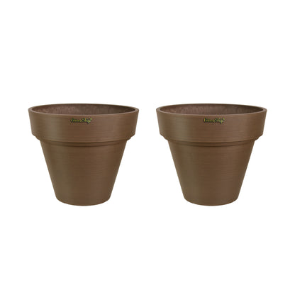 GreenShip 10 inch or 12 inch Large Planter with Drainage Hole,Modern Plant Pots for Indoor Outdoor Garden Plants and Flowers(Plants Not Included)