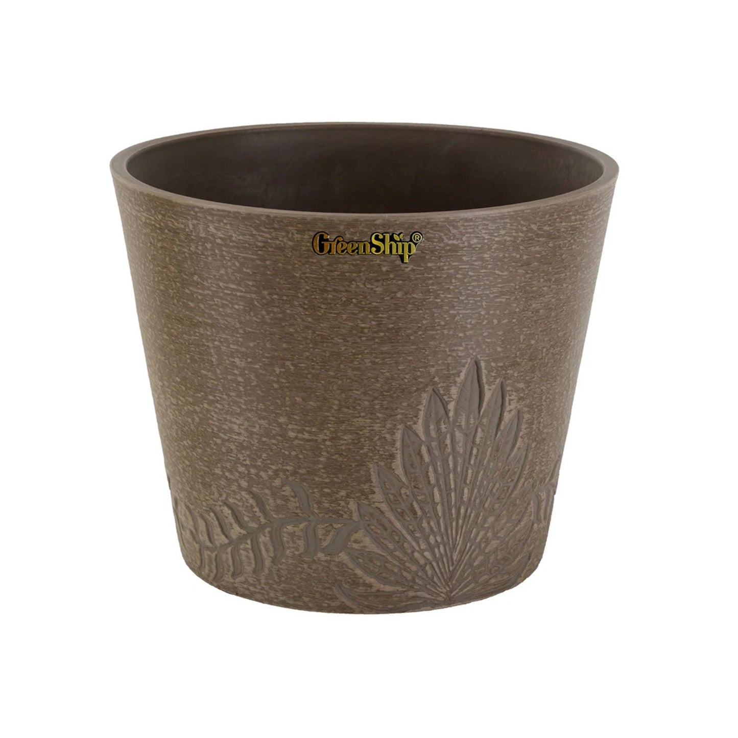 GreenShip Palm and Vine 15 in. W x 12.2 in. H Indoor/Outdoor Resin Decorative Planter(Plants Not Included)