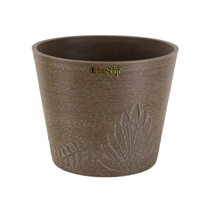 GreenShip Palm and Vine 15 in. W x 12.2 in. H Indoor/Outdoor Resin Decorative Planter(Plants Not Included)