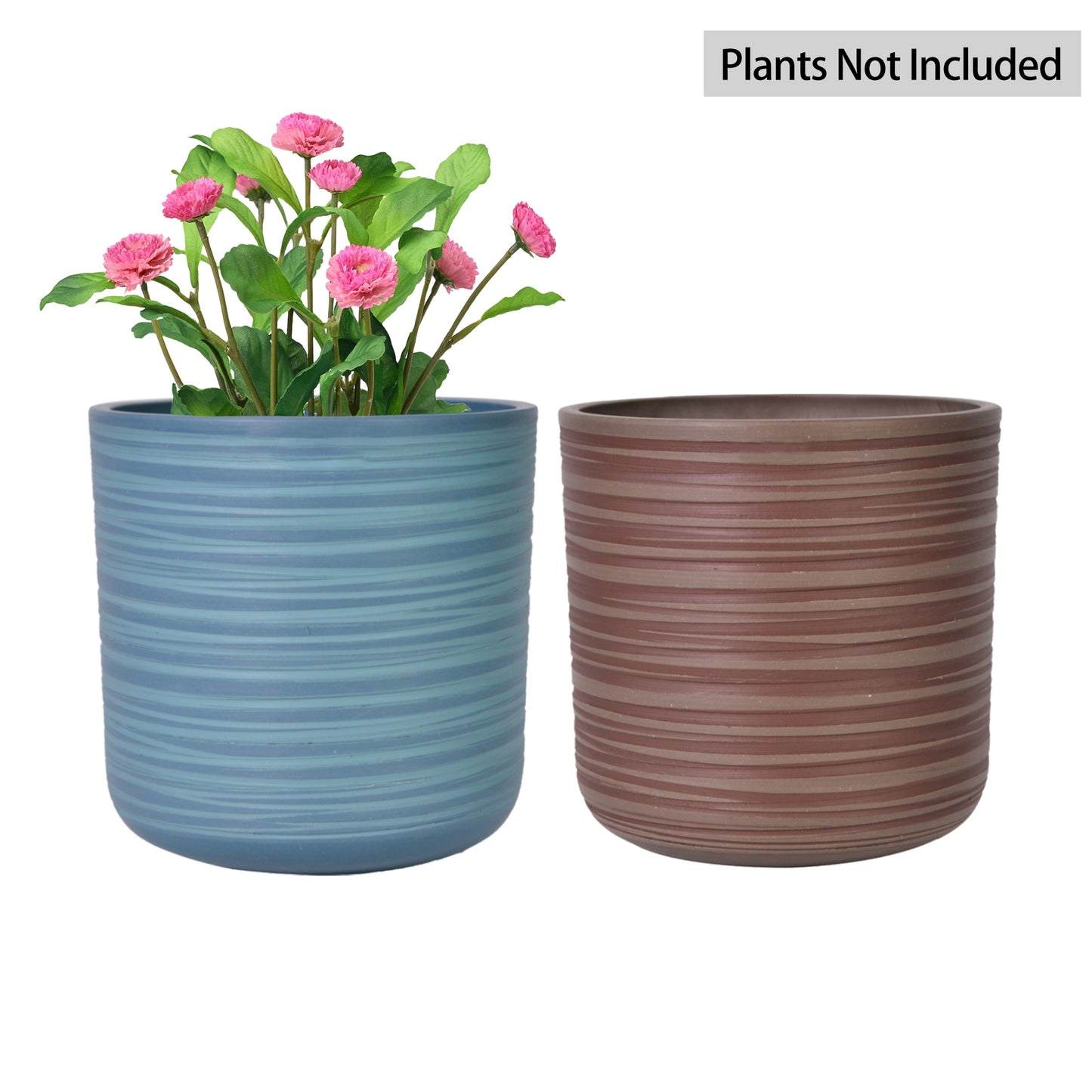 GreenShip Planter for Indoor Plants,8 inch or 10 inch Plant Pots with Drainage Hole,Modern Plant Pots,Decorative Flower Pots(Plants Not Included)