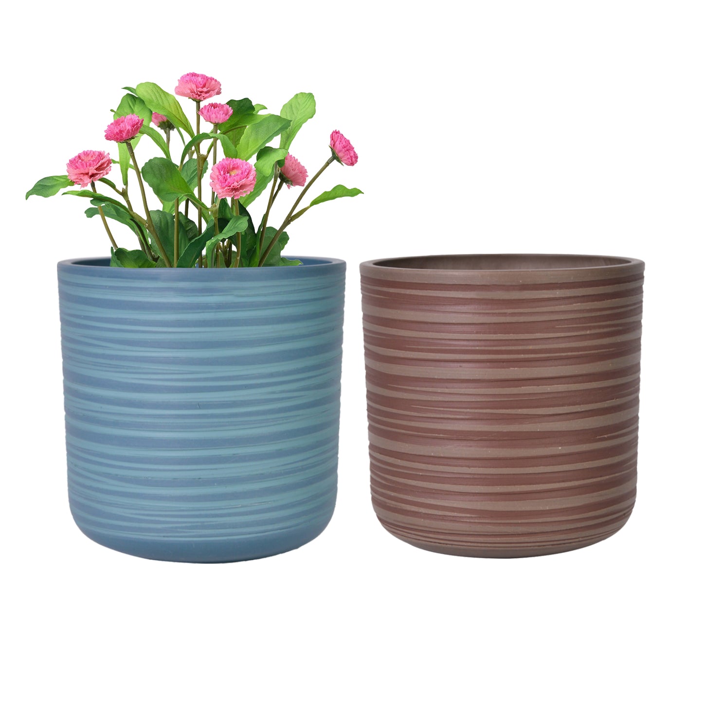 GreenShip Planter for Indoor Plants,8 inch or 10 inch Plant Pots with Drainage Hole,Modern Plant Pots,Decorative Flower Pots(Plants Not Included)