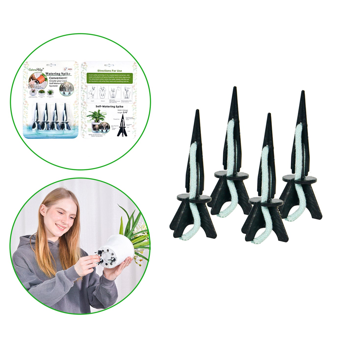 GreenShip 100 Sets of Self Watering Spikes Plant Watering Stakes(Wholesale)